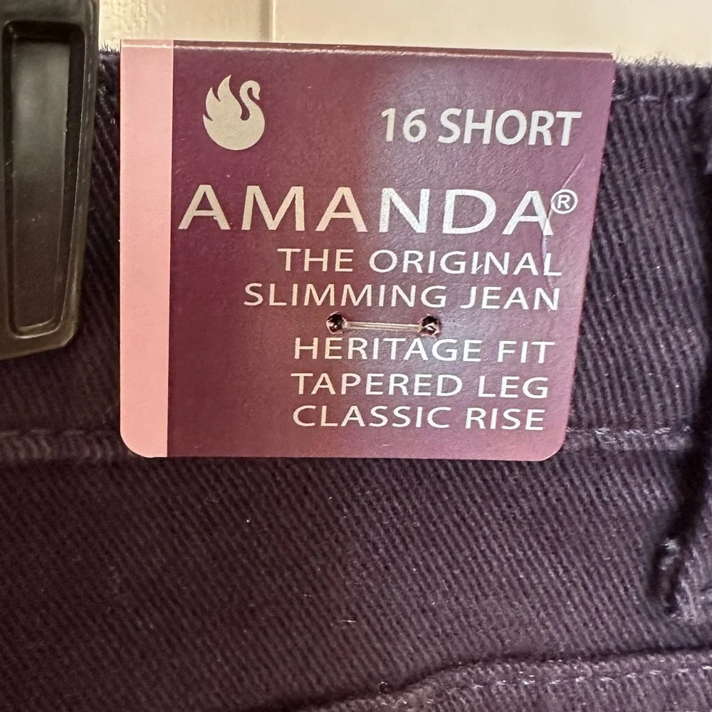 Women’s Gloria Vanderbilt Amanda Style Jeans-Size 16 short -Petite Tapered Leg - Picture 5 of 6